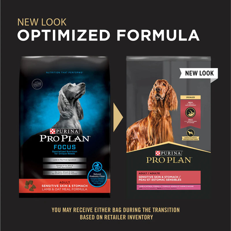 Purina Pro Plan Focus Sensitive Skin & Stomach Formula Lamb & Oat Meal Formula Dry Dog Food