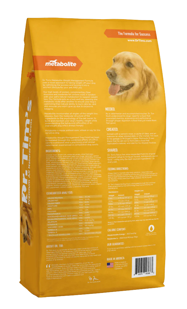 Dr. Tim's Metabolite Weight Management Formula Dry Dog Food