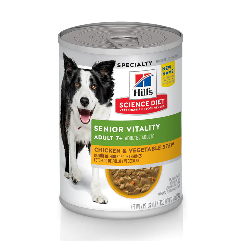 Hill's Science Diet Adult 7+ Senior Vitality Chicken & Vegetable Stew Canned Dog Food