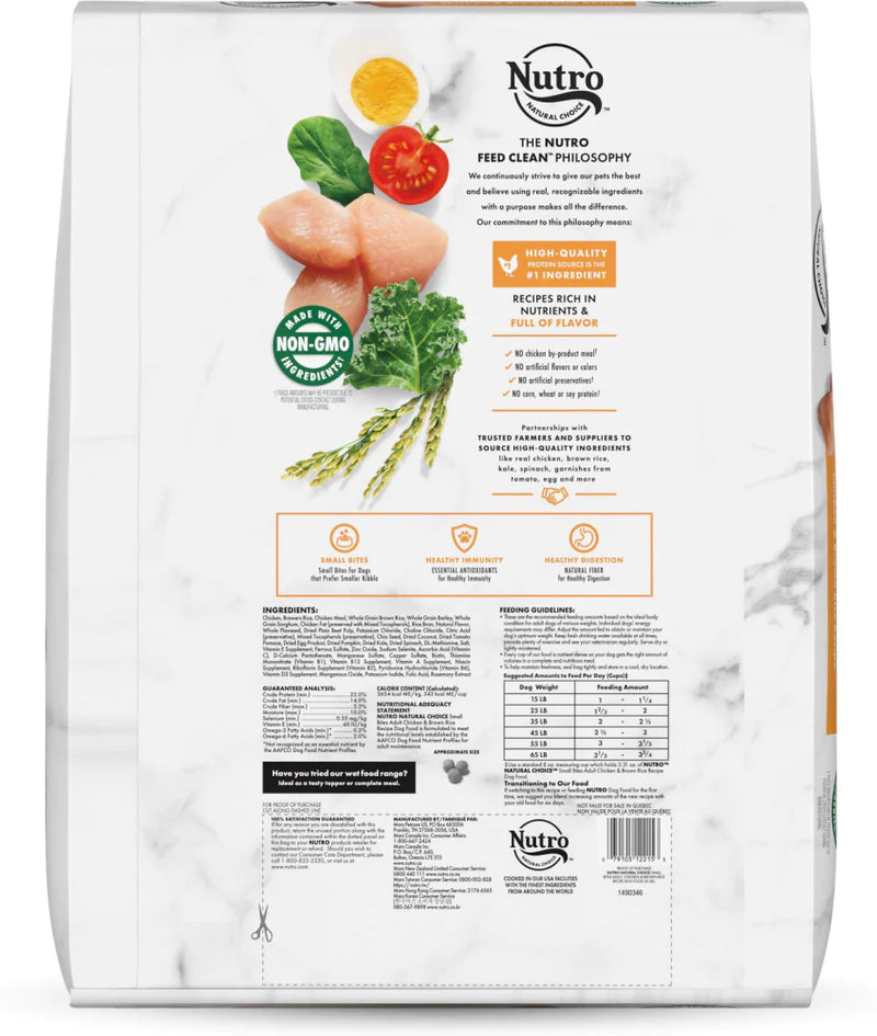 Nutro Wholesome Essentials Small Bites Chicken, Whole Brown Rice and Sweet Potato Dry Dog Food