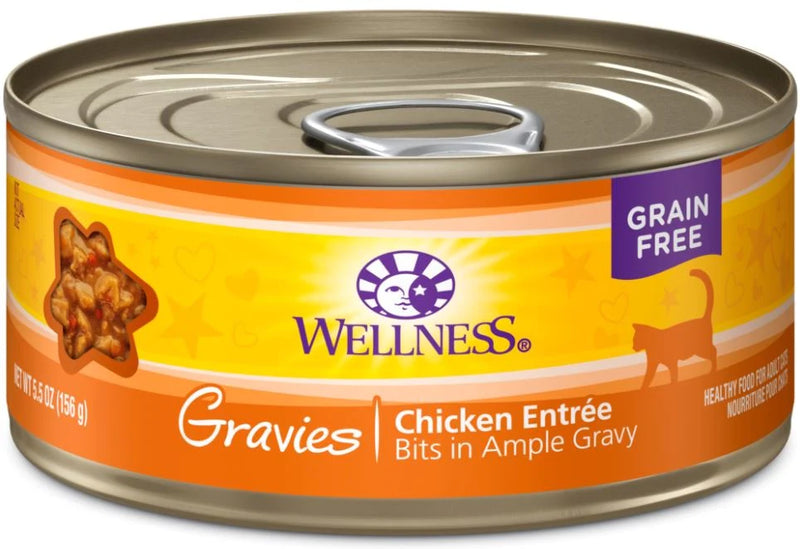 Wellness Natural Grain Free Gravies Chicken Dinner Canned Cat Food