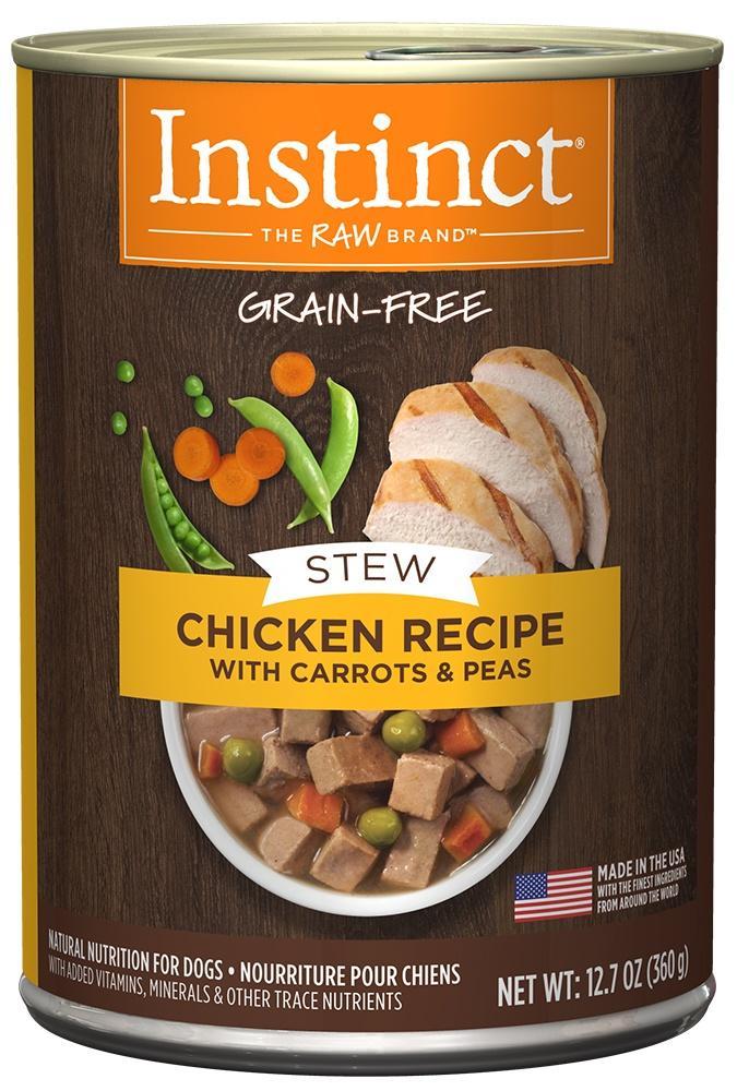 Nature's Variety Instinct Grain Free Stews Chicken with Carrots and Peas Recipe Natural Canned Dog Food