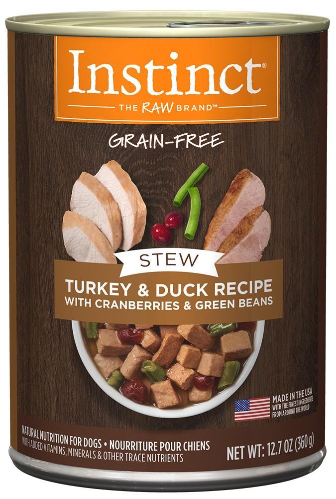 Nature's Variety Instinct Grain Free Stews Turkey and Duck with Cranberries and Green Beans Recipe Natural Canned Dog Food