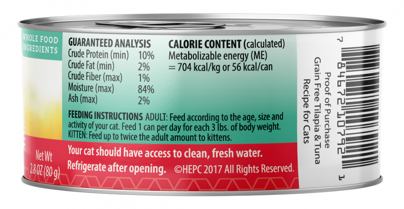 Health Extension Grain Free Tilapia and Tuna Recipe Canned Cat Food