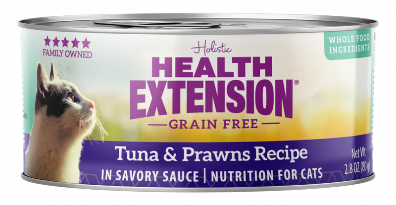 Health Extension Grain-Free Tuna and Prawns Recipe Canned Cat Food