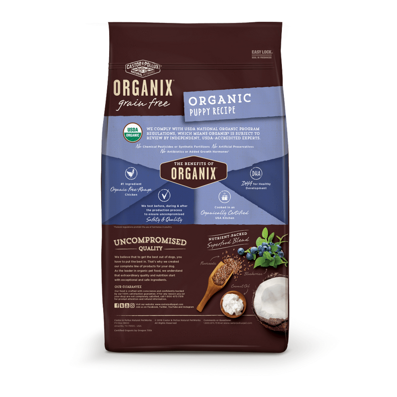 Castor and Pollux Organix Grain Free Organic Puppy Dry Dog Food