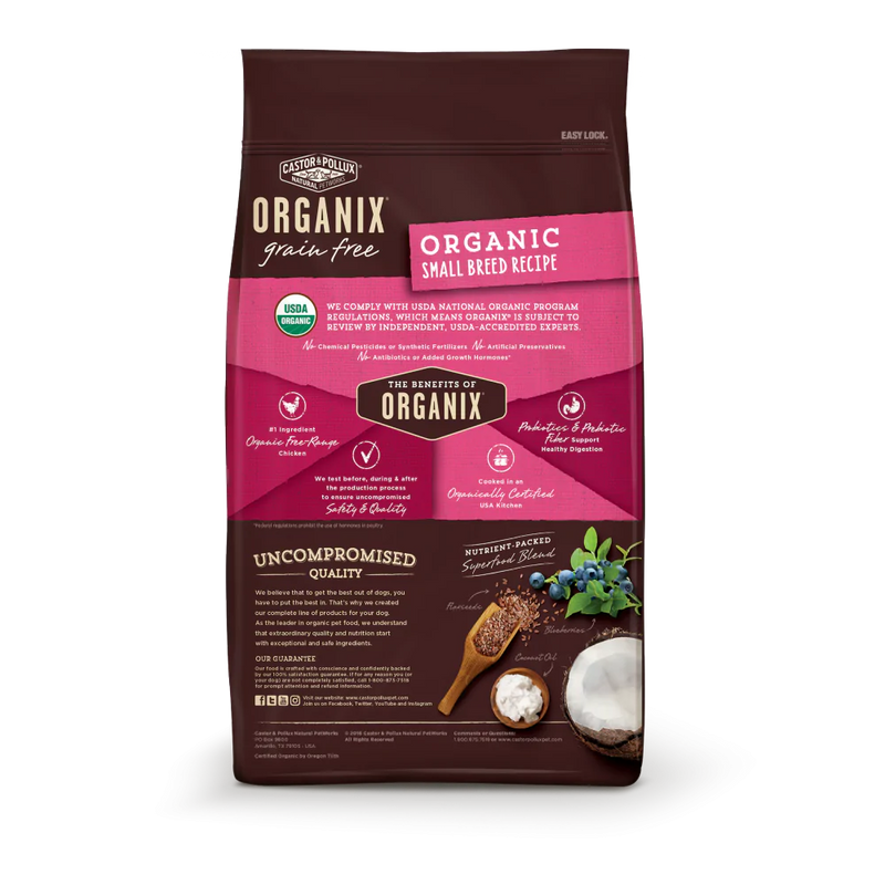 Castor and Pollux Organix Grain Free Organic Small Breed Dry Dog Food
