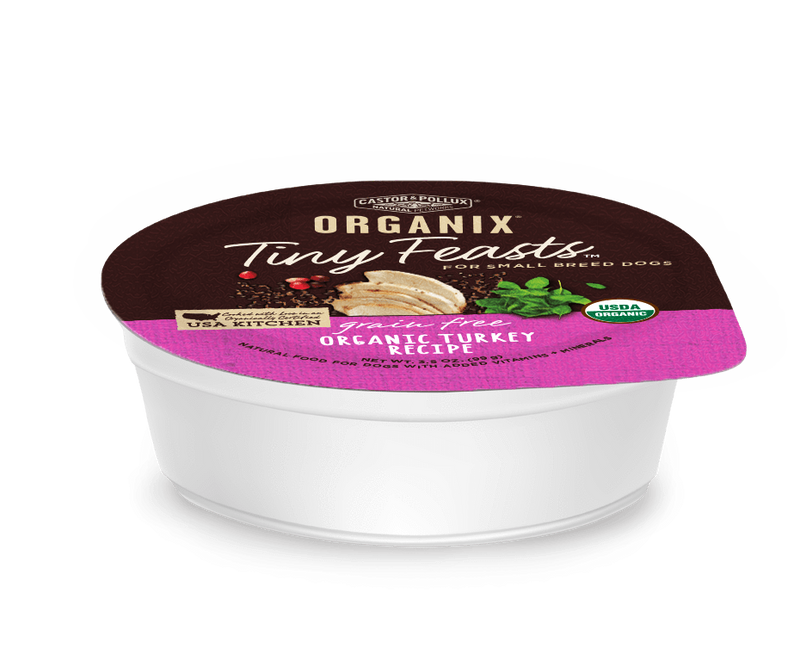 Castor and Pollux Organix Tiny Feasts Grain Free Organic Turkey Pate Wet Dog Food
