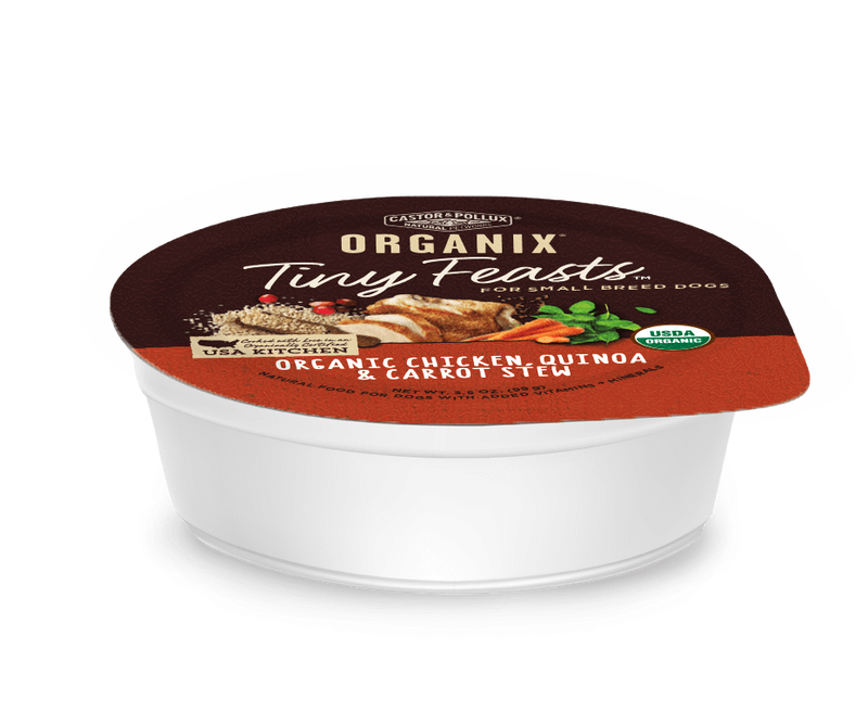 Castor and Pollux Organix Tiny Feasts Organic Chicken, Quinoa, and Carrot Stew Wet Dog Food