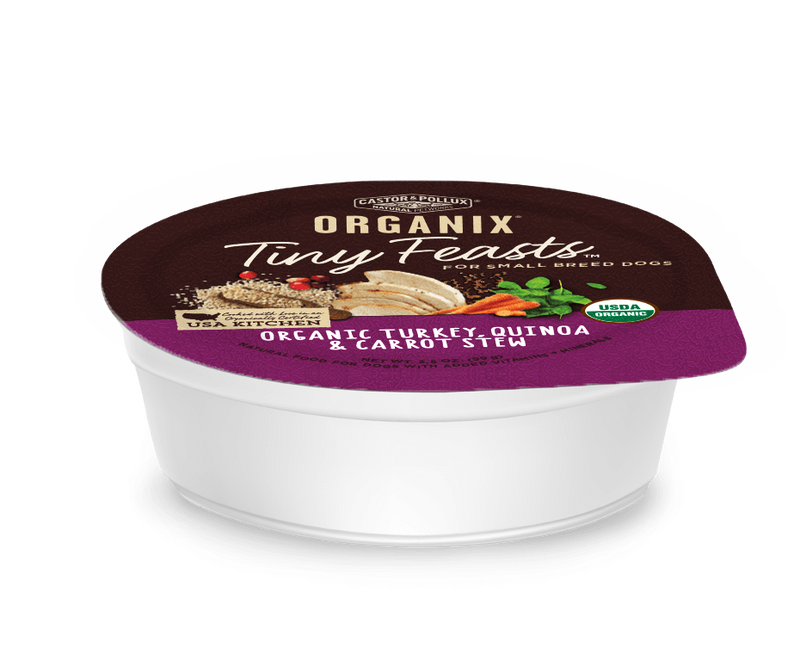 Castor and Pollux Organix Tiny Feasts Organic Turkey, Quinoa, and Carrot Stew Wet Dog Food