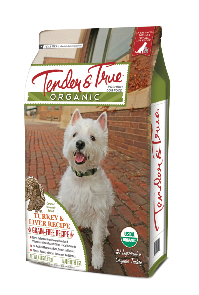 Tender & True Grain Free Organic Turkey and Liver Recipe Dry Dog Food