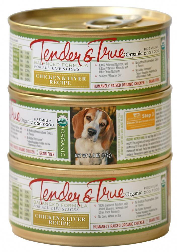 Tender & True Grain Free Organic Chicken and Liver Recipe Canned Dog Food