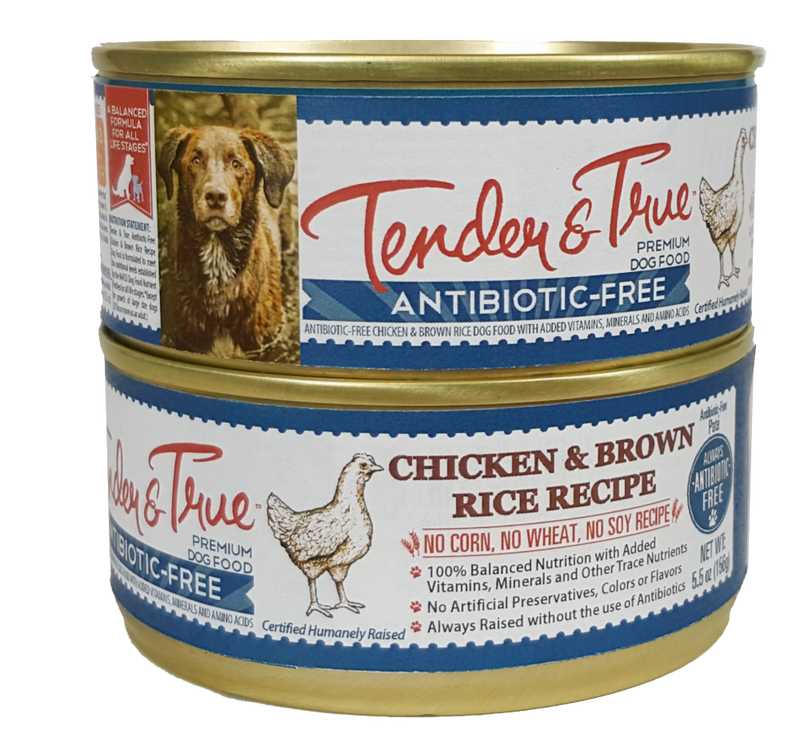 Tender & True Antibiotic-Free Chicken and Brown Rice Recipe Canned Dog Food