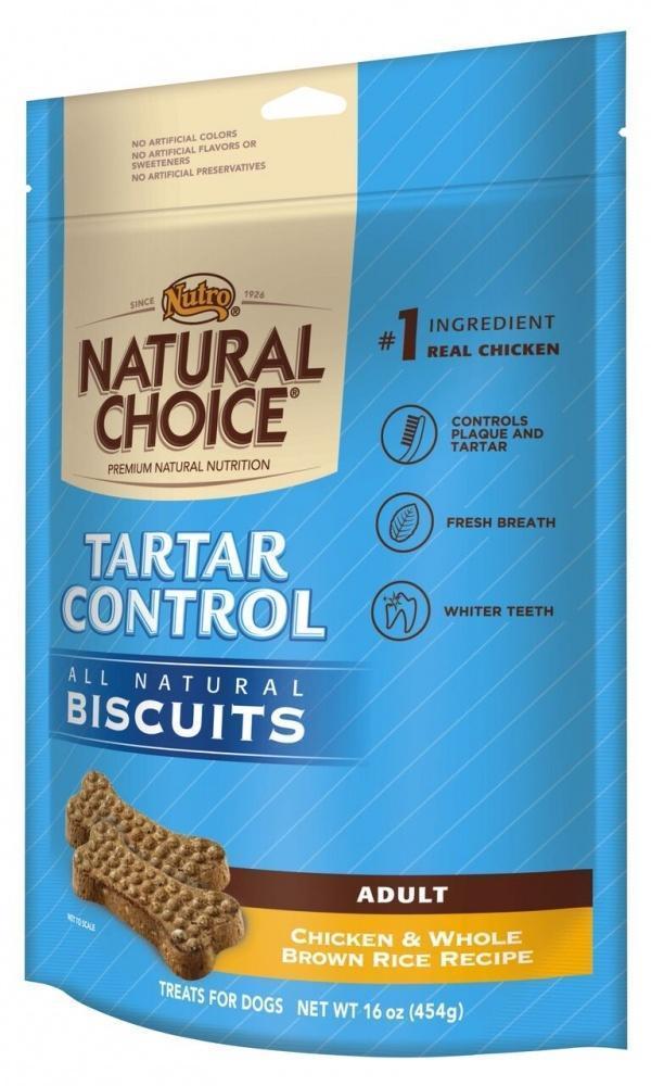 Nutro Natural Choice Adult Tartar Control Dog Biscuits Chicken and Whole Brown Rice Dog Treats