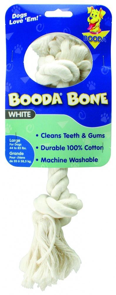 Booda 2Knot White Rope Bone Dog Toy
