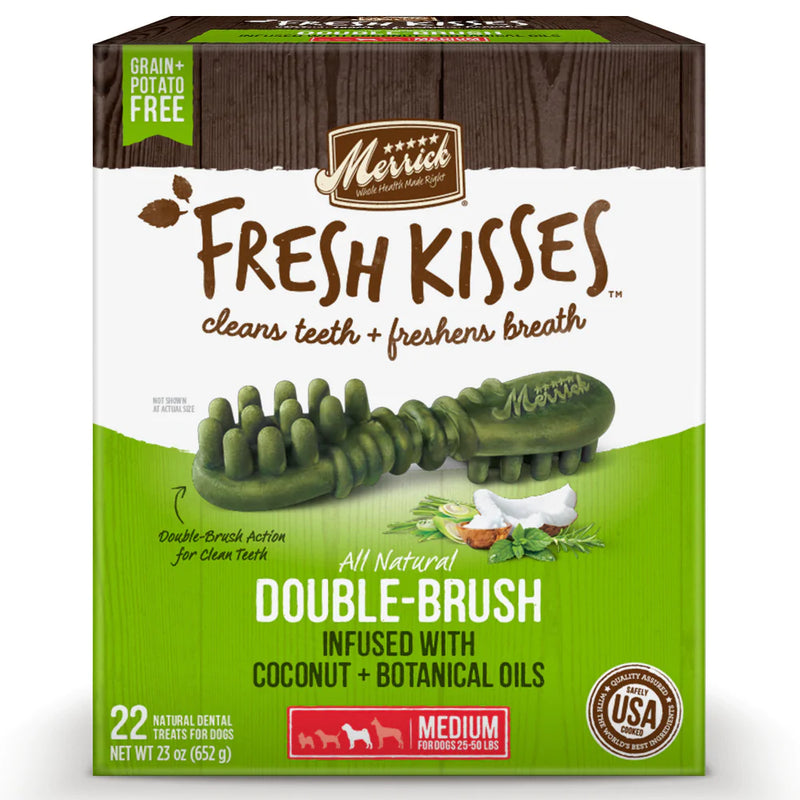 Merrick Fresh Kisses Grain Free Coconut Oil and Botanicals Medium Dental Dog Treats