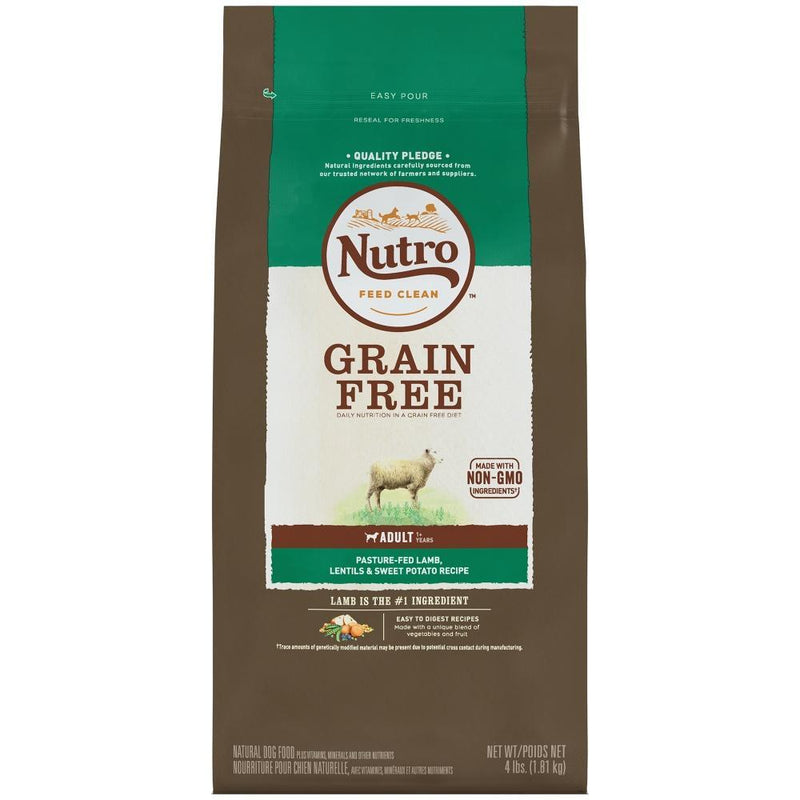 NUTRO Adult Grain Free Pasture-Fed Lamb, Lentils and Sweet Potato Recipe Dry Dog Food