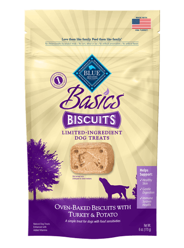 Blue Buffalo Basics Limited Ingredient Diet Turkey & Potato Biscuits Dog Treats