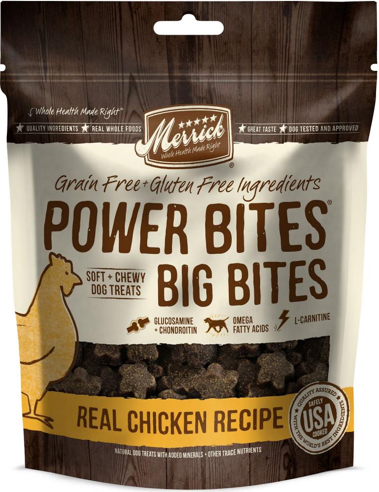 Merrick Power Bites Big Bites Real Chicken Dog Treats