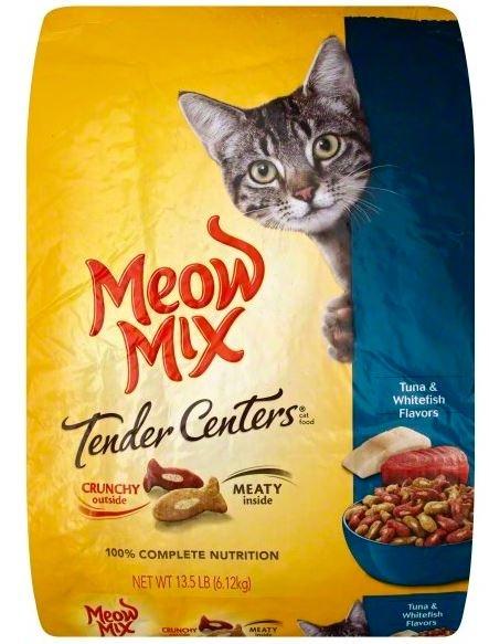 Meow Mix Tender Centers Tuna and Whitefish Flavors Dry Cat Food