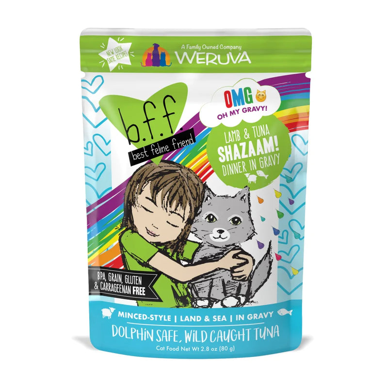 Weruva BFF Oh My Gravy Shazaam Grain Free Lamb & Tuna in Gravy Cat Food Pouch