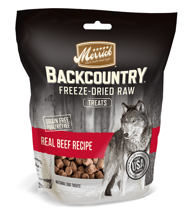 Merrick Backcountry Freeze Dried Grain Free Real Beef Recipe Dog Treats