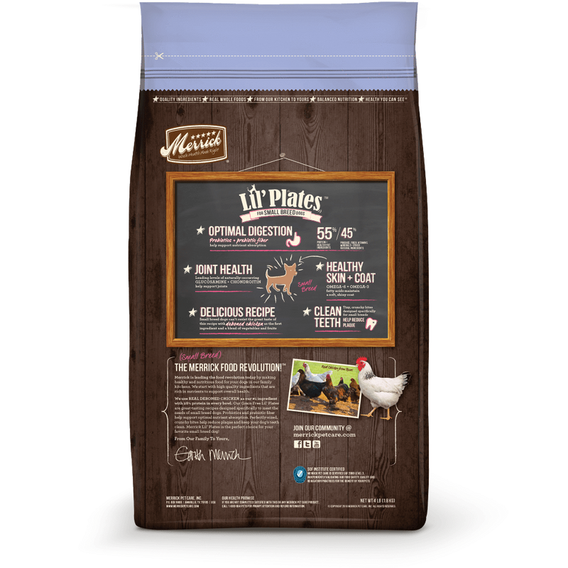 Merrick Lil' Plates Grain Free Puppy Small Breed Real Chicken and Sweet Potato Recipe Dry Dog Food