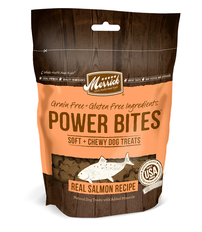 Merrick Power Bites Grain Free Salmon Dog Treats