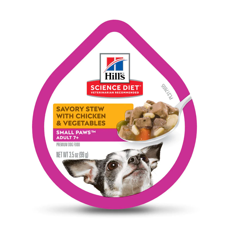 Hill's Science Diet Small & Toy Breed Adult 7+ Savory Chicken & Vegetable Stew Dog Food Trays