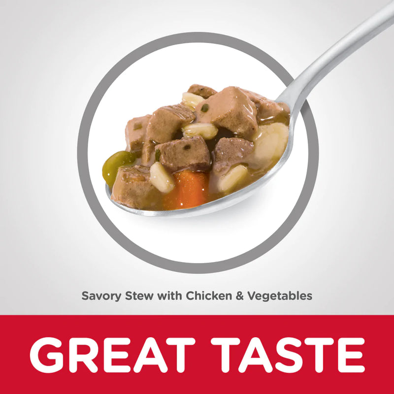 Hill's Science Diet Small & Toy Breed Adult 7+ Savory Chicken & Vegetable Stew Dog Food Trays