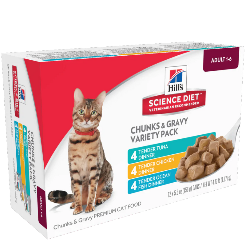 Hill's Science Diet Adult Tender Dinners Variety Pack Canned Cat Food