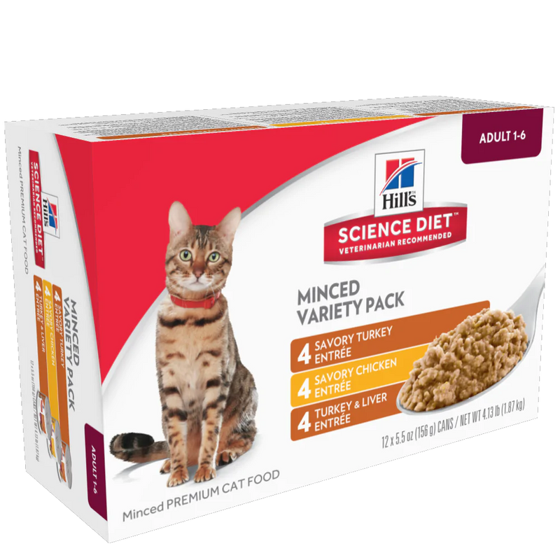 Hill's Science Diet Adult Savory Entree Variety Pack Canned Cat Food