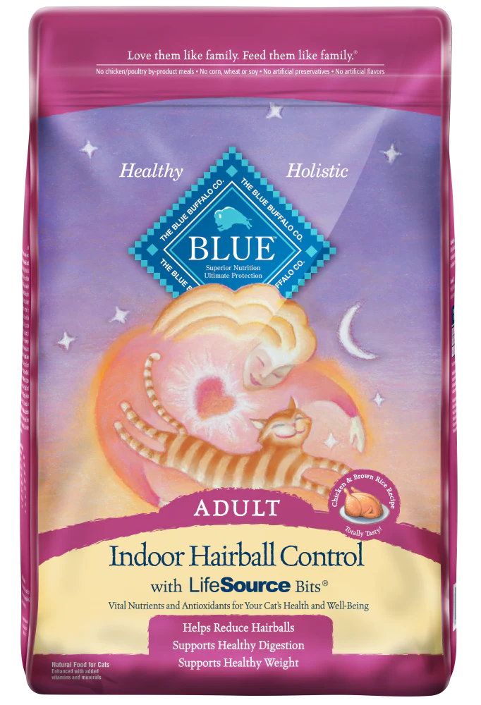 Blue Buffalo Indoor Hairball Control Chicken & Brown Rice Recipe Dry Cat Food