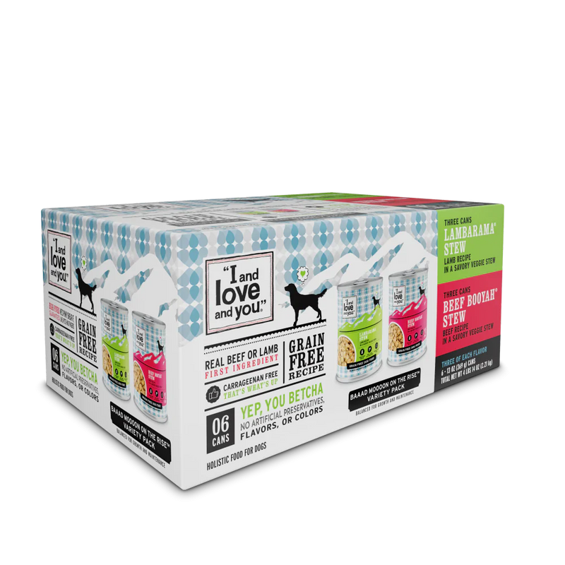 I and Love and You Beef Booyah & Lambarama Stew Multi-Pack Canned Dog Food
