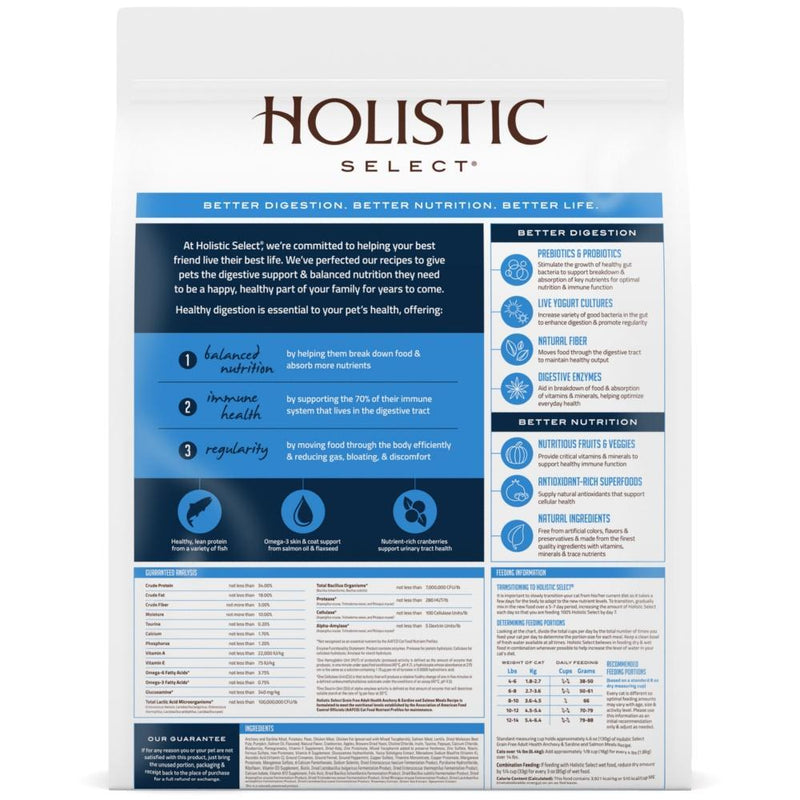 Holistic Select Natural Grain Free Anchovy and Sardine Meal Dry Cat Food