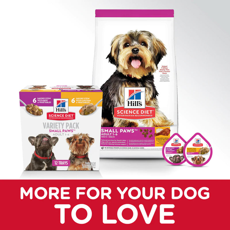 Hill's Science Diet Adult Small & Toy Breed Savory Chicken/Beef and Vegetable Stew Variety Pack Wet Dog Food