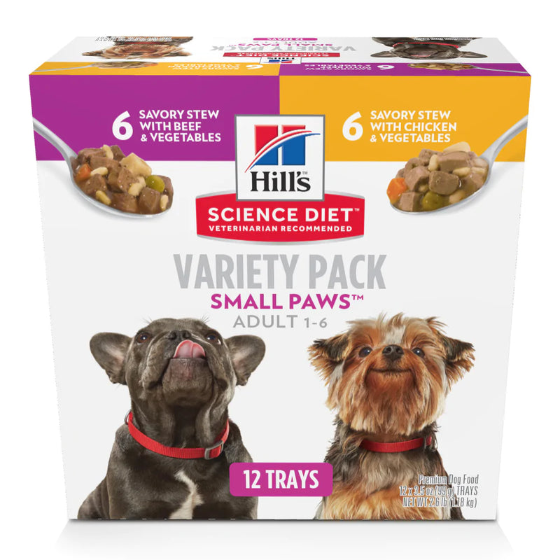 Hill's Science Diet Adult Small & Toy Breed Savory Chicken/Beef and Vegetable Stew Variety Pack Wet Dog Food