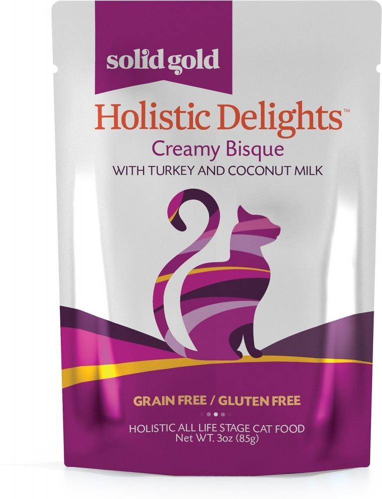 Solid Gold Holistic Delights Grain Free Creamy Bisque with Turkey & Coconut Milk Wet Cat Food Pouch