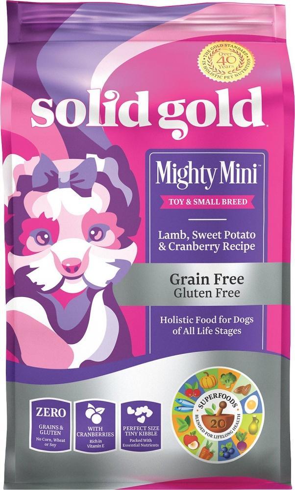 Solid Gold Mighty Mini Grain Free Toy & Small Breed Recipe with Lamb, Sweet Potato, & Cranberry Dry Dog Food