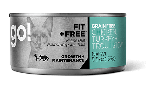 Petcurean Go! Fit and Free Grain Free Chicken, Turkey & Trout Stew Canned Cat Food