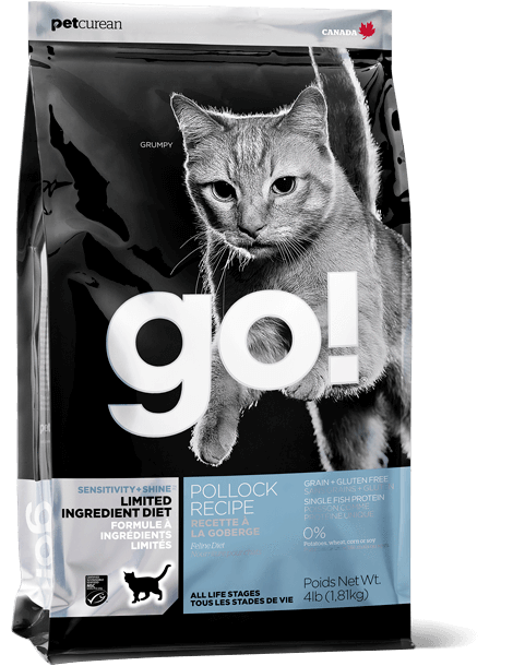 Petcurean Go! Limited Ingredient Diet Sensitivity and Shine Pollock Recipe Dry Cat Food