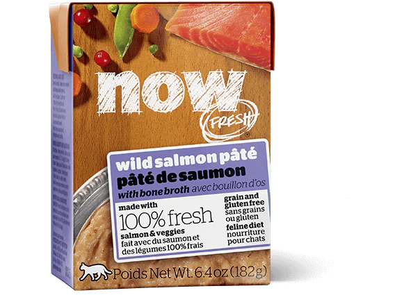 Petcurean Now! Fresh Grain Free Wild Salmon Pate with Bone Broth Wet Cat Food