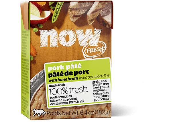 Petcurean Now! Fresh Grain Free Pork Pate with Bone Broth Wet Cat Food