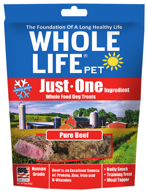 Whole Life Just One Grain Free Pure Beef Freeze Dried Dog Treats