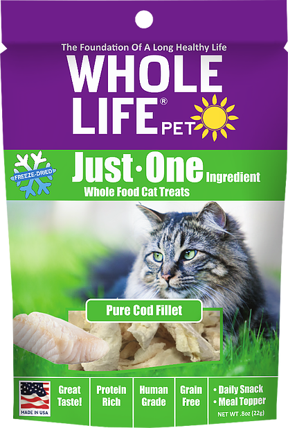 Whole Life Just One Grain Free Pure Cod Fillet Freeze Dried Cat Treats