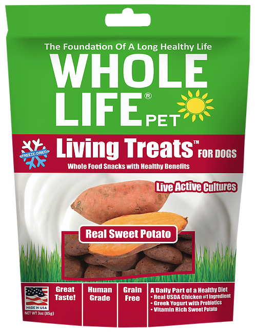 Whole Life Living Treats Grain Free Real Sweet Potato Blend Freeze Dried Dog Treats