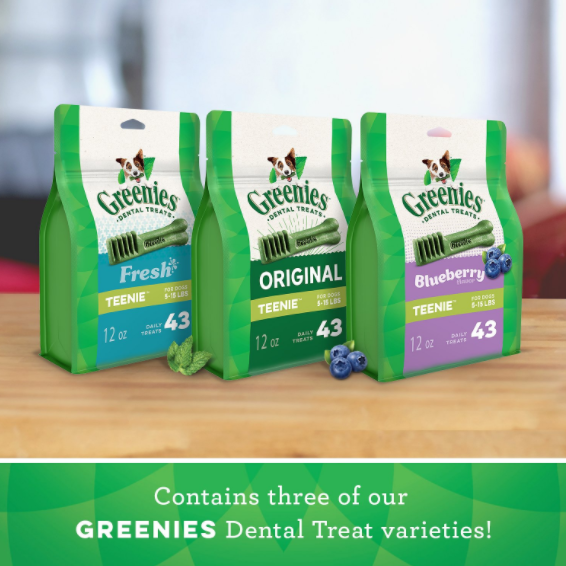 Greenies Teenie Three Flavor Variety Pack Dental Dog Treats