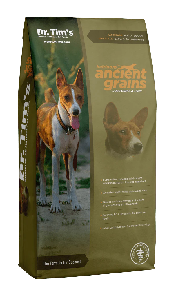 Dr. Tim's Heirloom Ancient Grains Fish Recipe Dry Dog Food