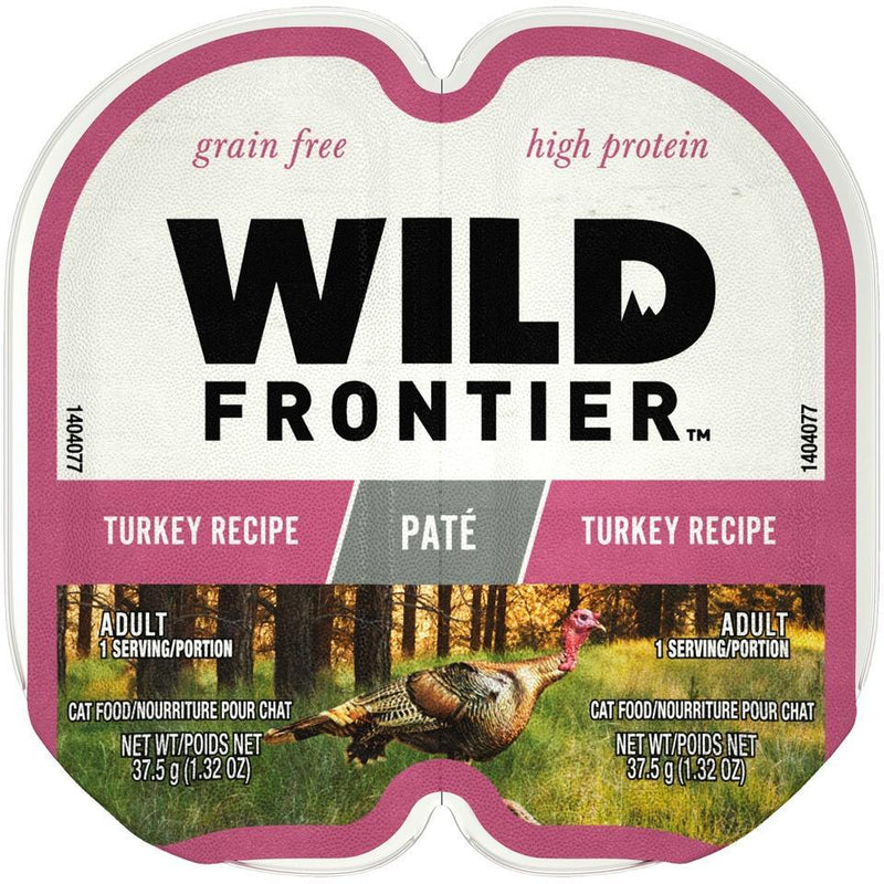 Wild Frontier Perfect Portions Grain Free Real Turkey Pate Wet Cat Food Trays