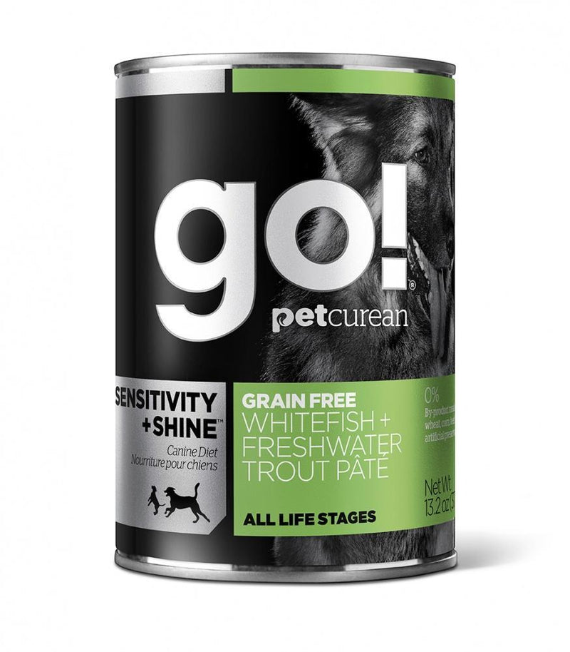 Petcurean Go! Sensitivity and Shine Grain Free Whitefish + Freshwater Trout Pate Canned Dog Food